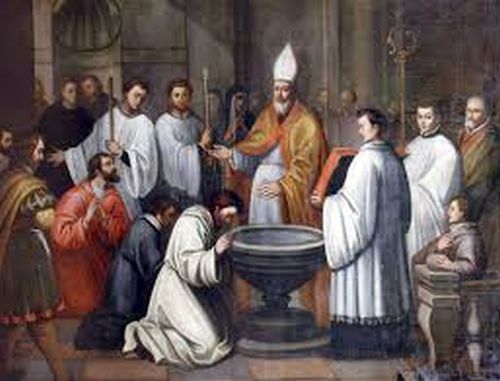 O mais importante da vida de Santo Ambrósio  não foram os livros que escreveu, mas foi ter convertido Santo Agostinho. 