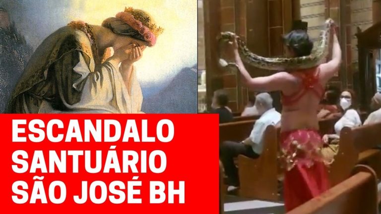 Escândalo em BH – Mulher entra seminua em apresentação teatral dentro do tradicional Santuário de São José.
