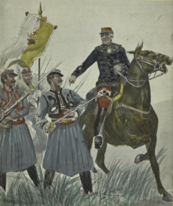 404px 1870. Catholic French Papal Zouaves fighting for France