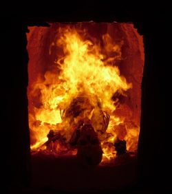 Verbrennung eines Toten in einem Krematorium 2009 09 05