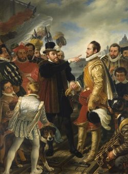 Felipe II, adversário acérrimo do protestantismo 3 Philip II of Spain berating William the Silent Prince of Orange by Cornelis Kruseman